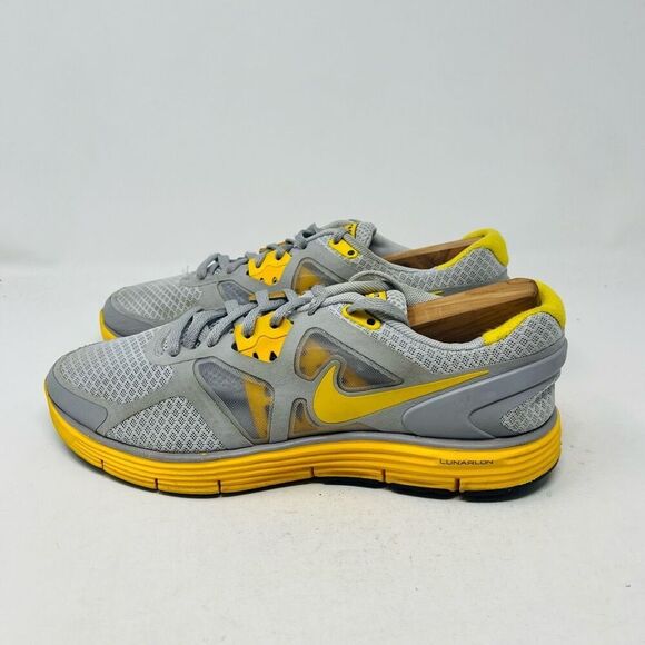 Nike Sneaker Livestrong Lunarlon Running Yellow Gray Mesh Womens Size 7.5 - Picture 1 of 10
